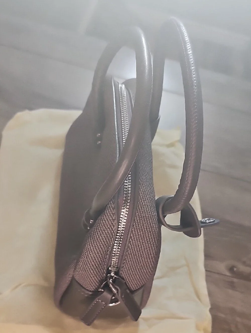 Classic Brown Dome Satchel Handbag